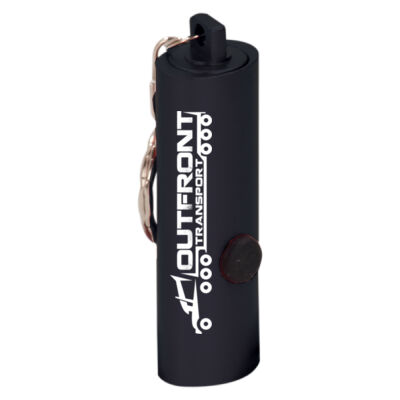Outfront Transport - Black 3-LED Laserable Flashlight with Keychain Thumbnail